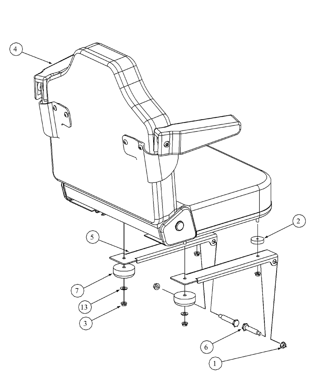 Seat Assembly Diagram and Parts List for M54-HN 53BB5ETW750-24-HP Cub Cadet Lawn Tractor